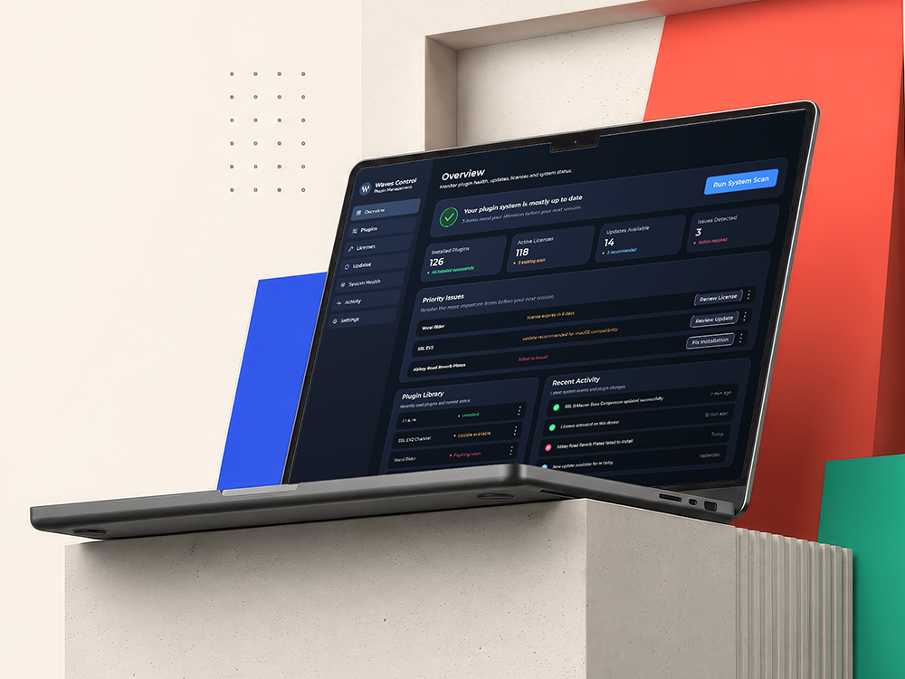 Waves Control Center dashboard mockup